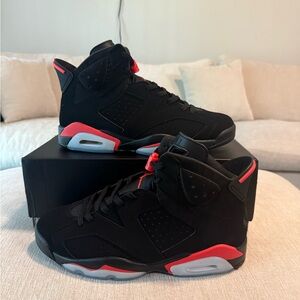 Jordan Black and Red Sneakers